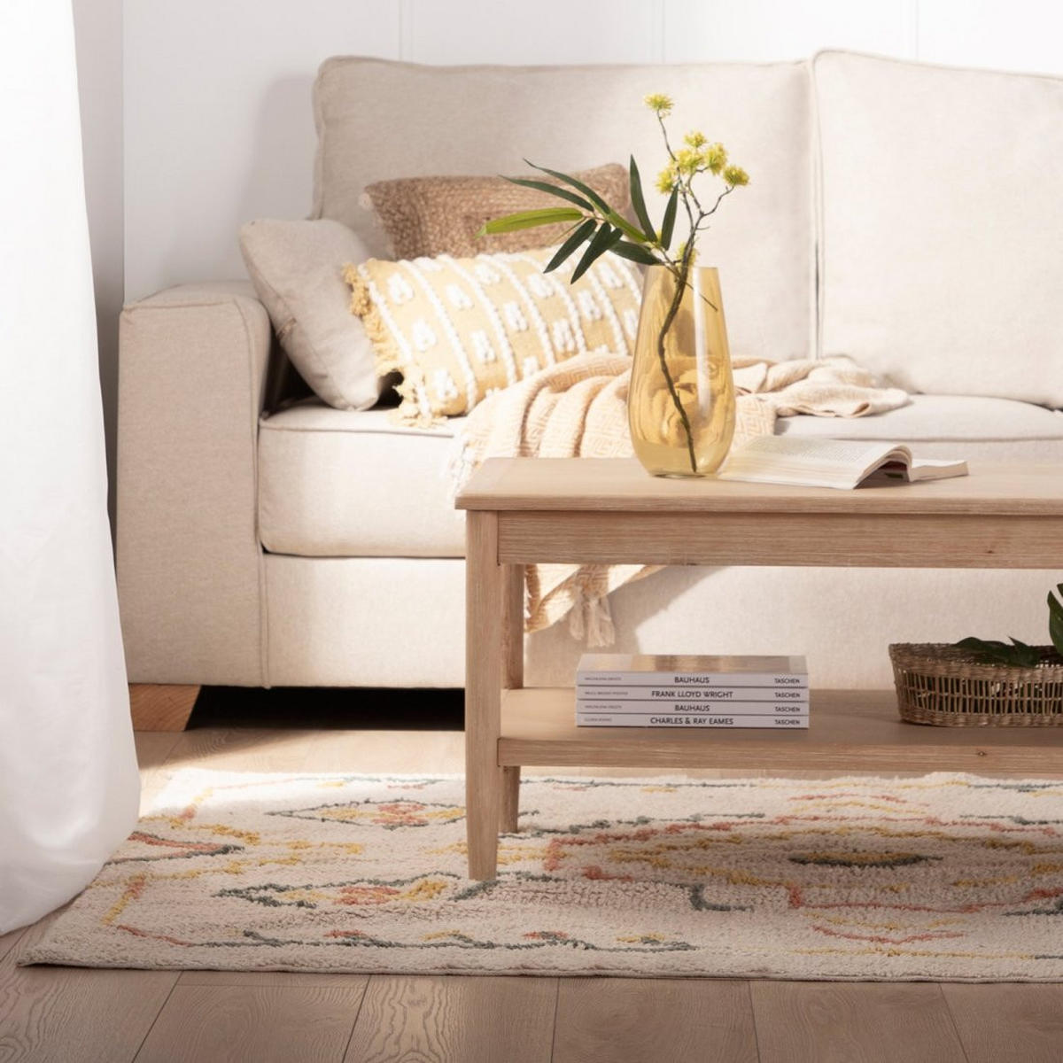 COUCHTISCH HOCHKLAPPBARER Ava Natürlich 100 cm x 45 - 57 cm - Naturfarben, Holzwerkstoff (50/100/45cm) - Klast Home