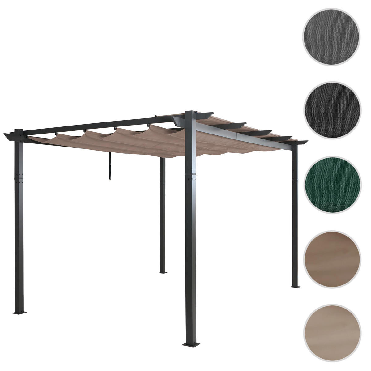 PERGOLA taupe - Taupe, Metall (400/240/300cm) - MCW