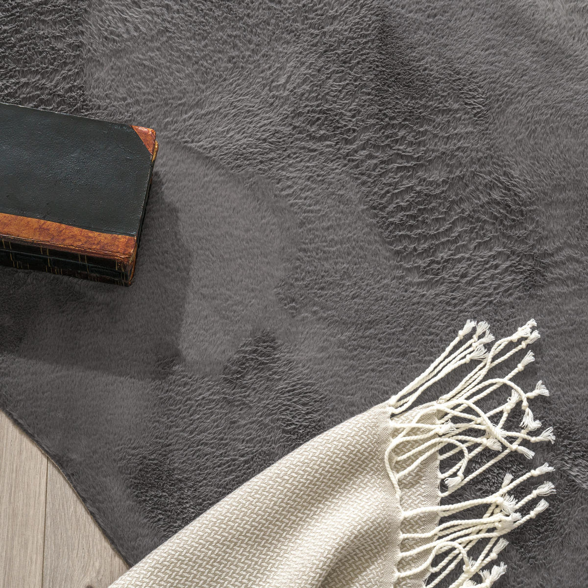 KURZFLORTEPPICH 120/160 cm Pelt 640 - Anthrazit, Textil (120/160cm) - Paco Home