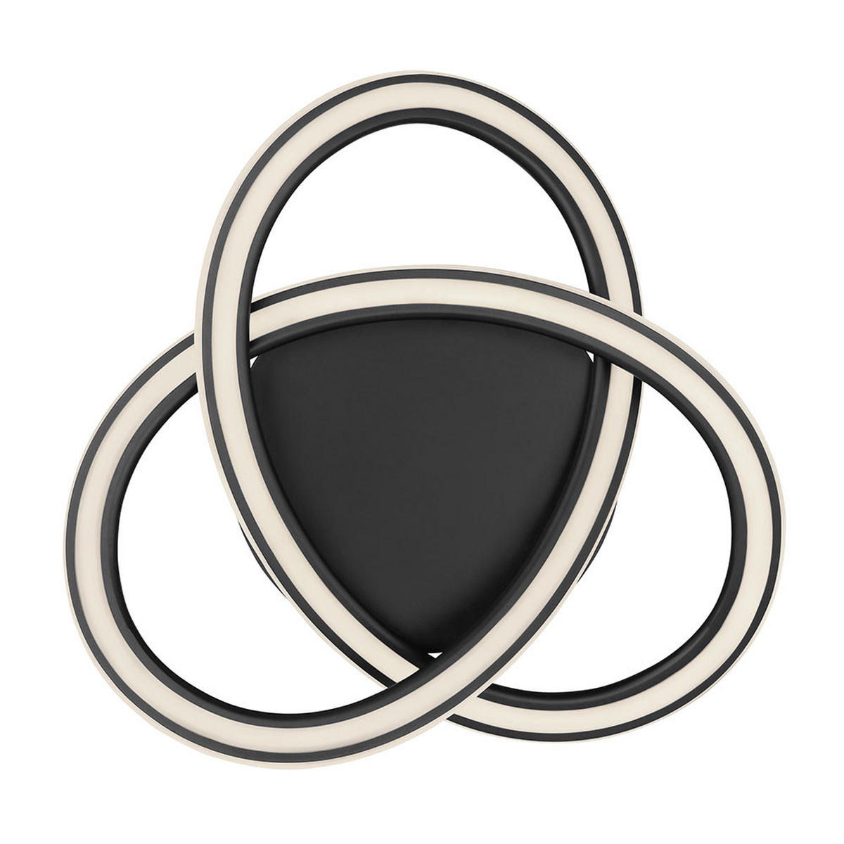 LED DECKENLEUCHTE FULLA Schwarz matt - Schwarz, Metall (52/52/13cm)