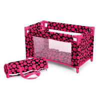 PUPPENBETT Fantasy 9381 48 x 27 cm, Matratze, Kissen, Seitenfenster, Tragetasche, ab 3 Jahren - Rosa, Kunststoff (27/31/48cm) - Moni