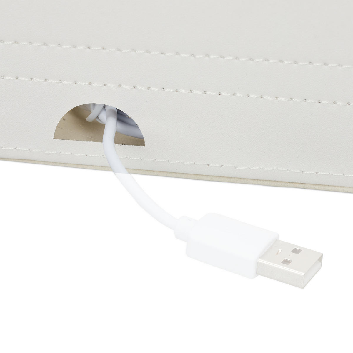 SCHREIBTISCHORGANIZER - Weiß, Wellpappe/Kunststoff (15/19/13cm) - Relaxdays