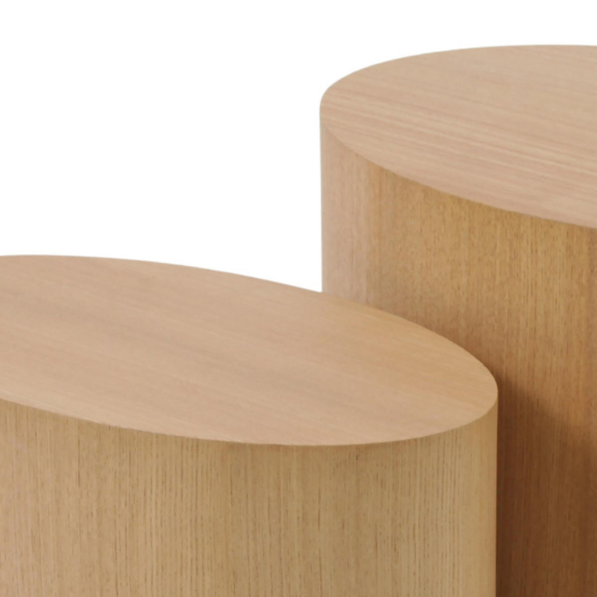 BEISTELLTISCH - 2er-Set - Esche - Eschefarben, Holzwerkstoff (33/48/40cm) - home24