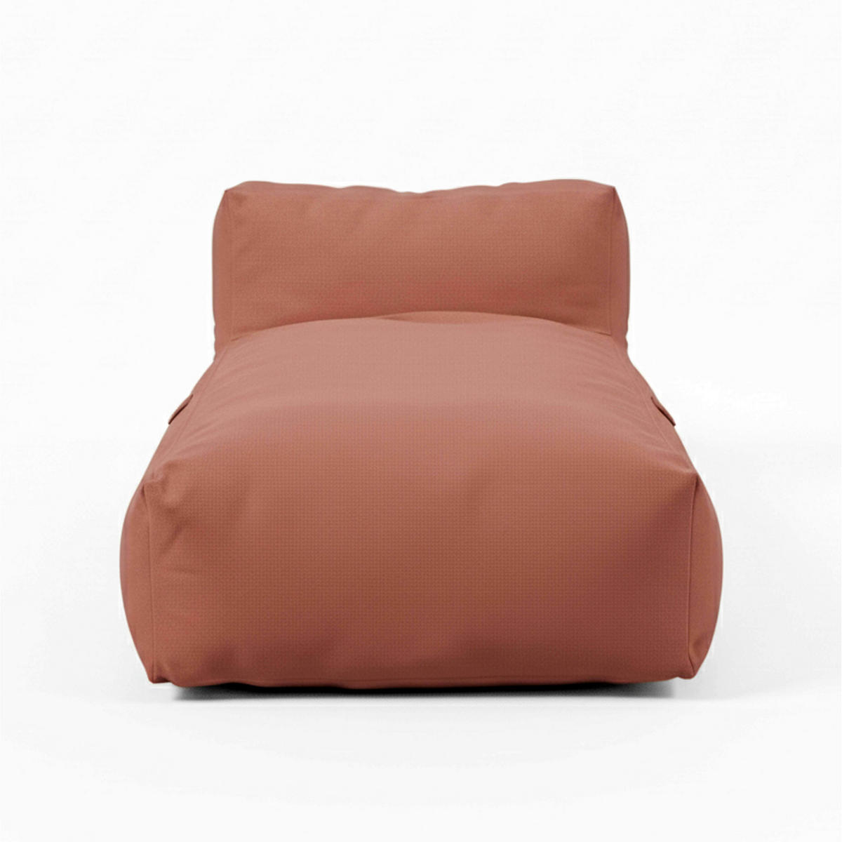 CHAISELONGUE, Terrakotta - Braun, Textil - Oviala