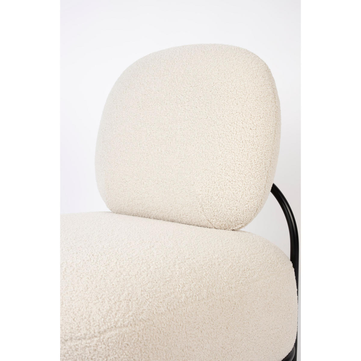 LOUNGESESSEL aus Bouclé-Stoff - POLLY - color_white_ivory - Ecru/Creme, Textil (72/77/66cm) - Drawer