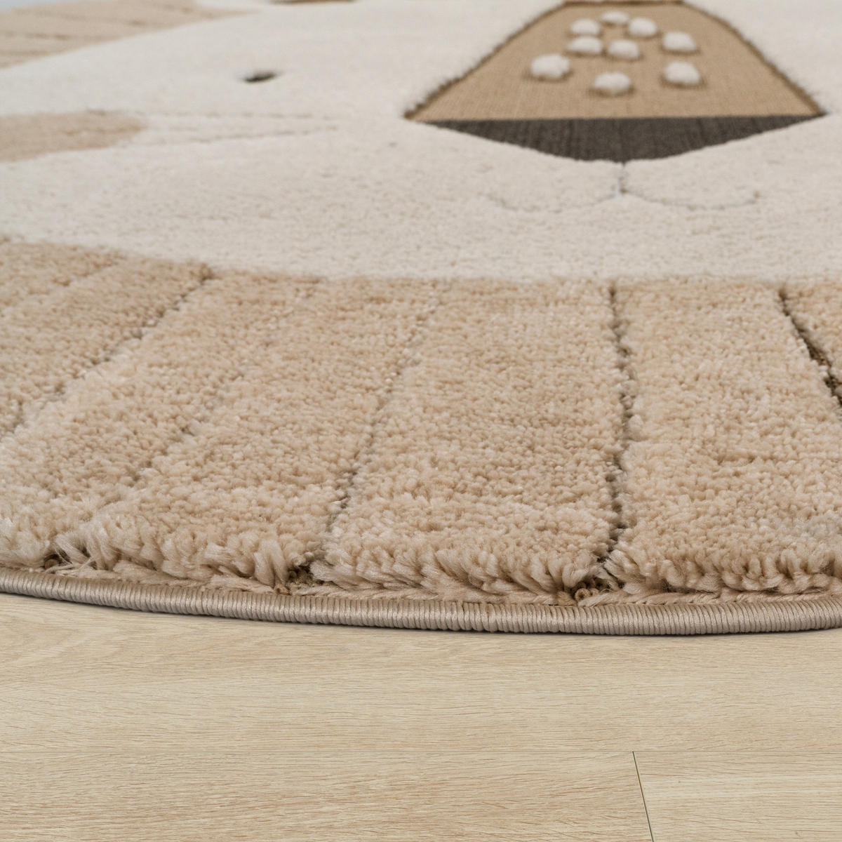 KINDERTEPPICH 120/120 cm Togo 379 - Creme, Textil (120/120cm) - Paco Home