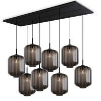 HÄNGELEUCHTE Velo 8-flammig Rauch Ø 25cm - Anthrazit/Schwarz, Glas (25/25/27cm) - s.luce