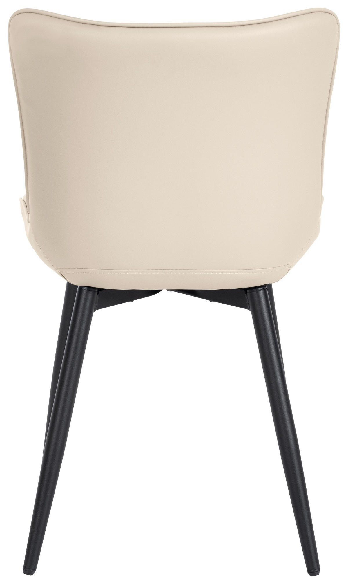 STUHL Lederlook creme - Creme/Schwarz, Textil/Metall (50/81/61cm) - CLP