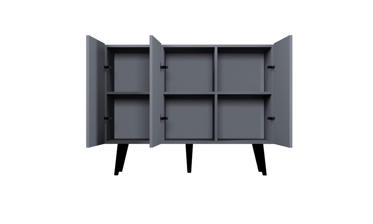 KOMMODE Toronto 39,9/95,5/120 - Grau, Holzwerkstoff (40/96/120cm) - RAUMHIRSCH FURNITURE