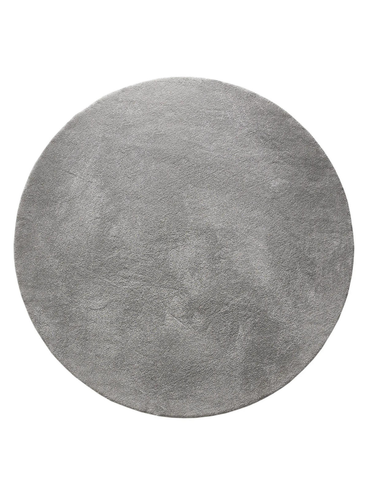 HOCHFLORTEPPICH Melvin waschbar ø 250 cm rund - Hellgrau, Kunststoff (250/250cm) - benuta Nest
