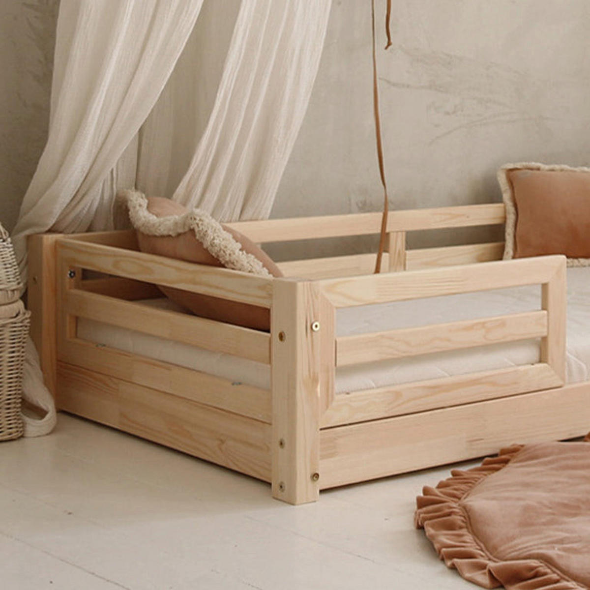 POSTEĽ 90/190 Myléna Drevo - hnedá, drevo (90/190cm) - Petits-meubles