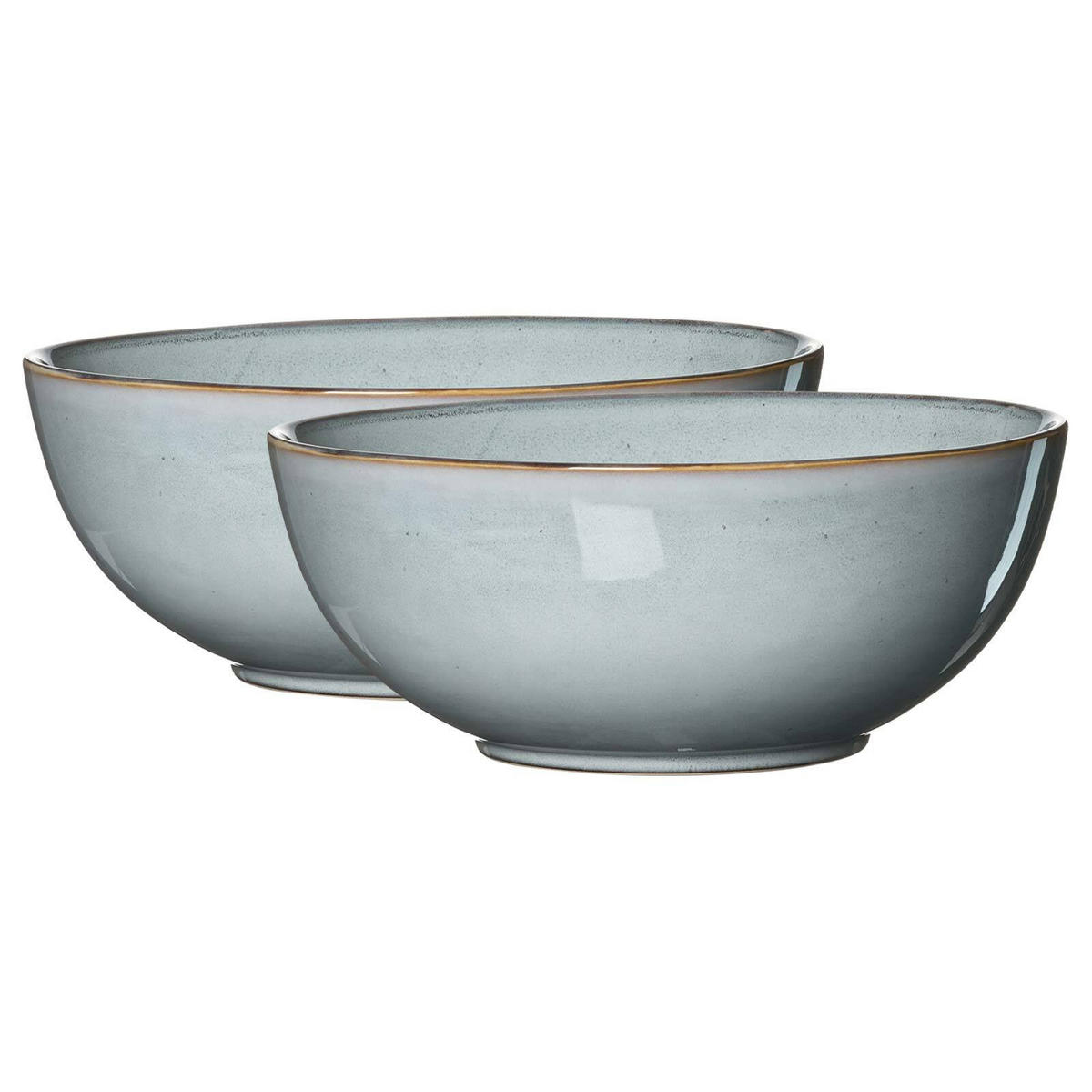 SERVIERSCHALEN Alicante Grau ø 25 cm 2er Set - Grau, Keramik (25/10/25cm) - Ritzenhoff Breker