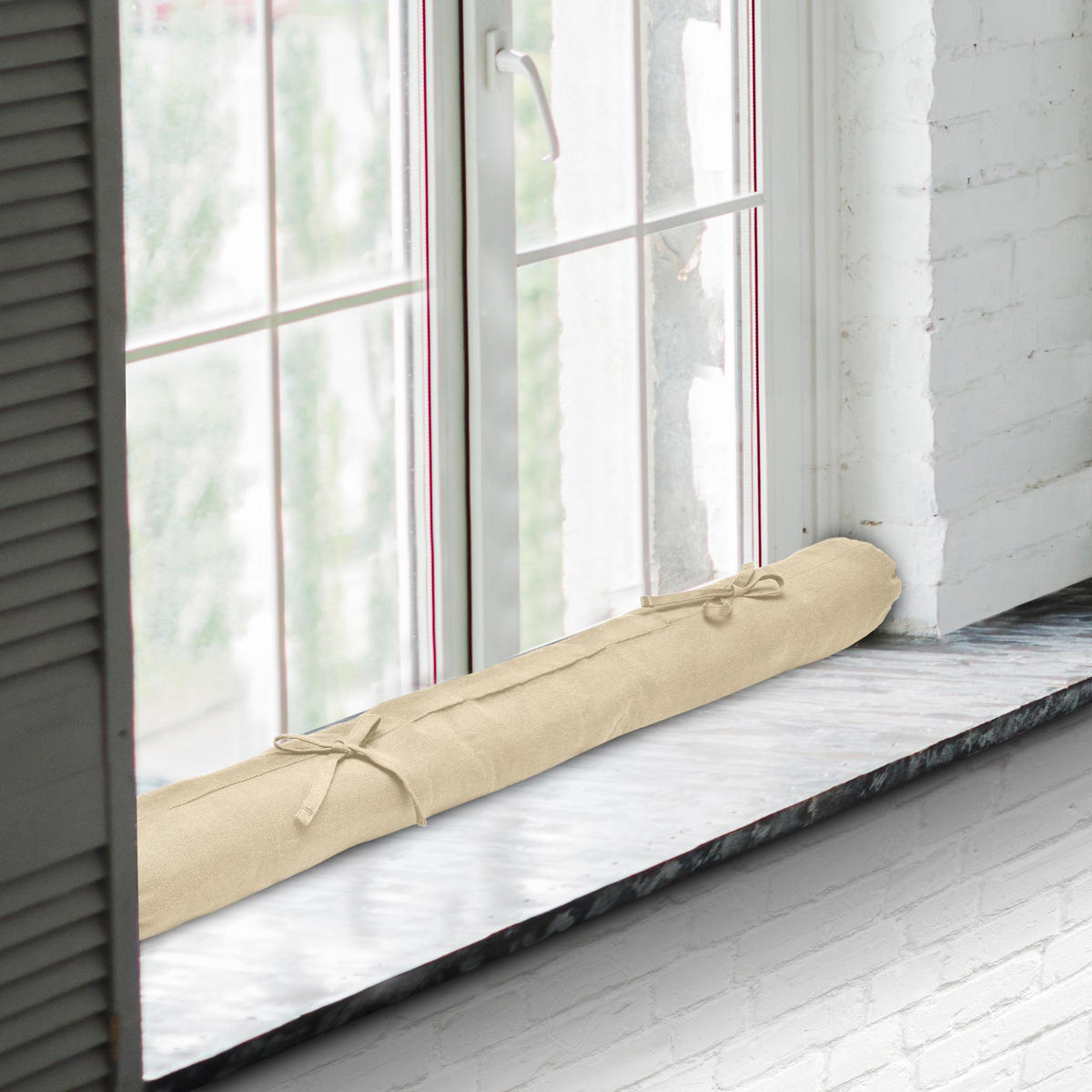 ZUGLUFTSTOPPER Viento 10x100cm Creme - Creme, Textil (10/100cm) - Beautissu 