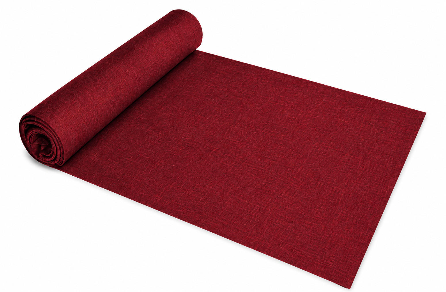 TISCHLÄUFER 40/100 cm Bordeaux Leinenoptik - Bordeaux, Textil (40/100cm) - TiborTex