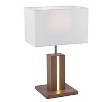 LED TISCHLEUCHTE Amanda Weiß Holzoptik - Weiß, Kunststoff (32/20/48cm)