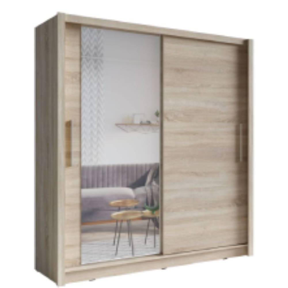SCHIEBETÜRENSCHRANK BAKU 10 - 154,4/214,4/62 cm 2-Türig Sonoma Oak - Sonoma Eiche, Holz/Holzwerkstoff (154.4/214.4/62cm)