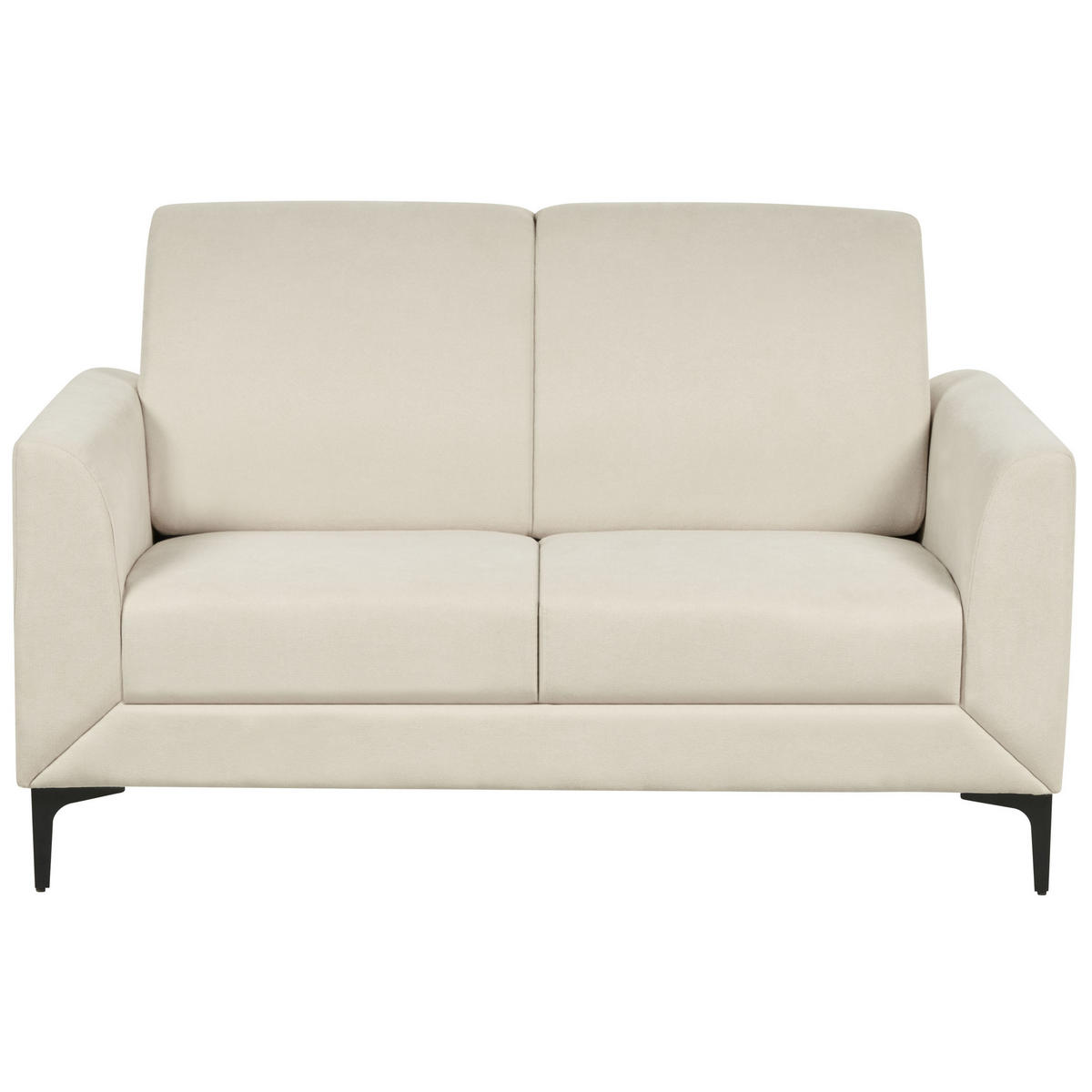 2-SITZER-SOFA beige Fenes - Beige/Schwarz, Textil (142/90/75cm) - Beliani