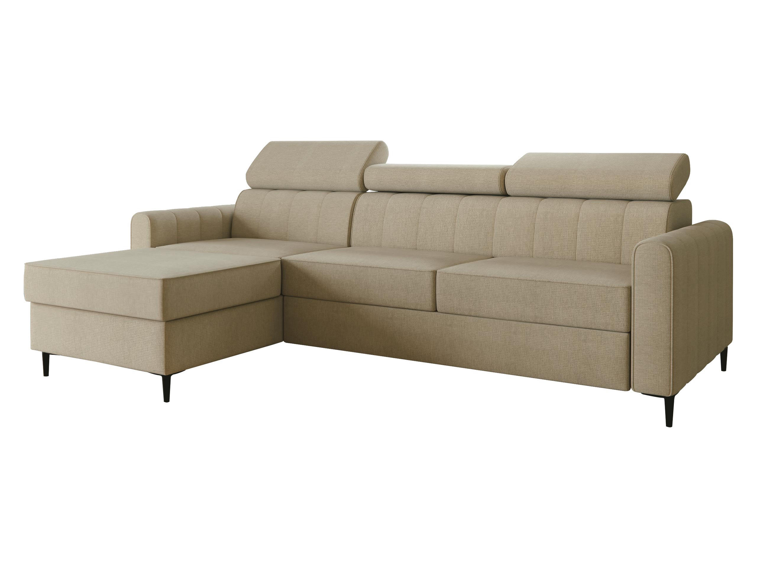 ECKSOFA Toronto III - Hellbraun/Schwarz, Holz/Kunststoff (250/169cm) - MIRJAN24