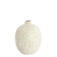 VAZE Orxeta Weiß 28/28/34 cm - Weiß, Metall (34cm) - Light & Living