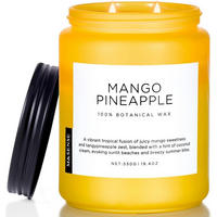 DUFTKERZE Mango-Ananas 550g Sojawachs 110 Stunden Brenndauer 2 Dochte - Gelb, Paraffin (13cm)