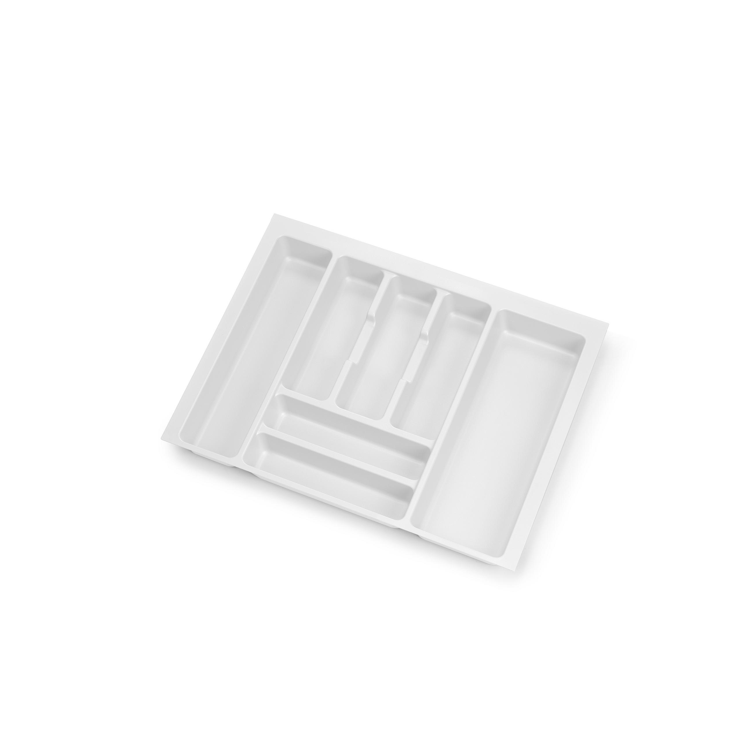 BESTECKEINSATZ Optima Vertex/Concept, Tiefe 500mm, Plattenstärkenstärke 16mm, Modul 600mm, Kunststoff, weiss - Weiß, Kunststoff (57.5/5/52cm) - EMUCA