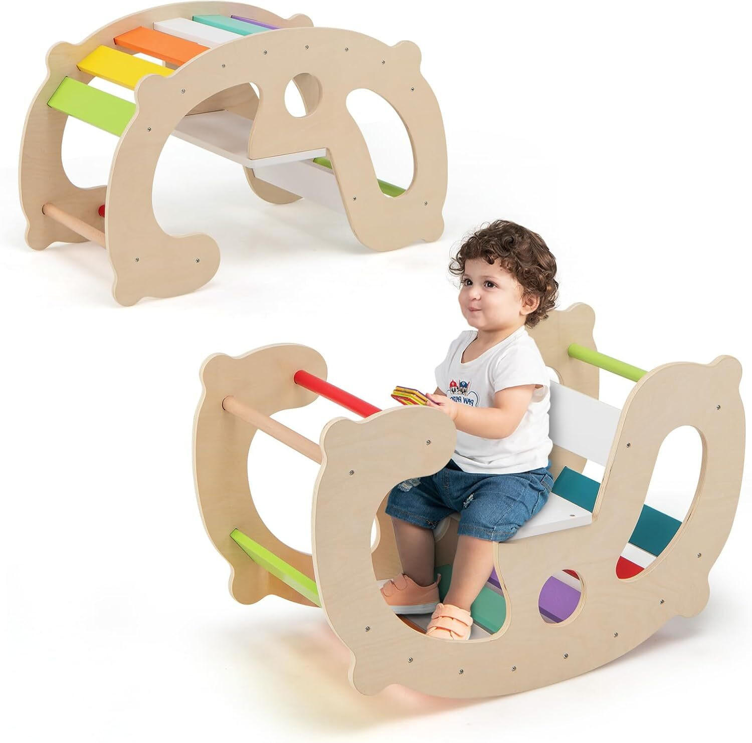 KLETTERBOGEN 49cm Mehrfarbig - Multicolor, Holz (80/49/42cm) - COSTWAY