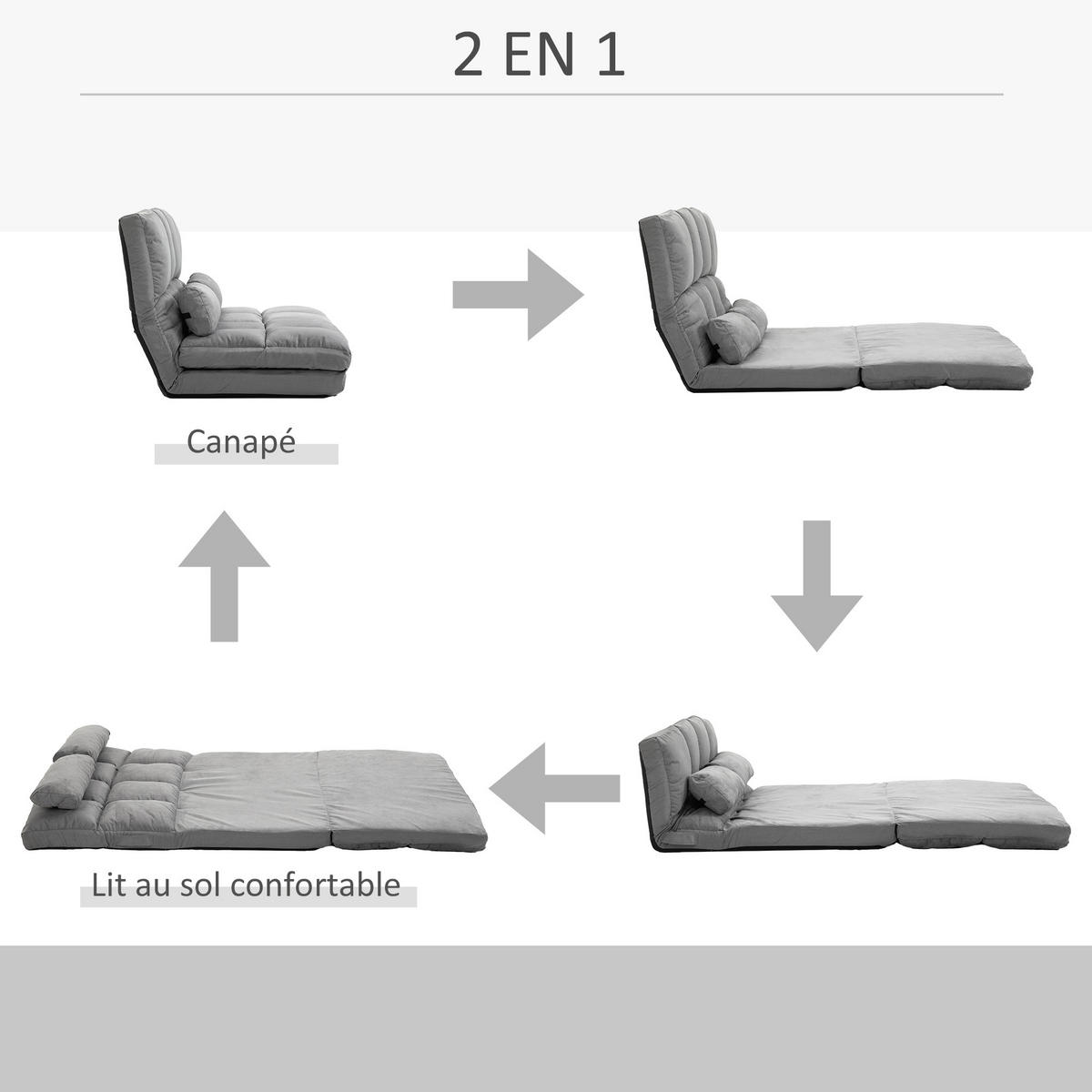 SCHLAFSESSEL DE-13378 90-180° verstellbar & 2 Kissen Grau - Hellgrau, Textil (73/60/102cm) - ComfortXL