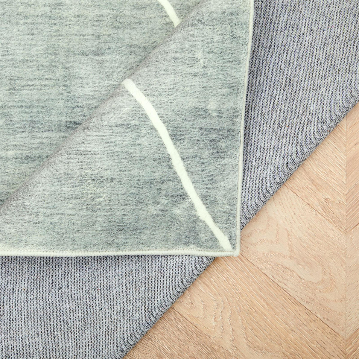 TEPPICH RHOMB - Jadegrün, Textil (160/230cm) - IDIMEX
