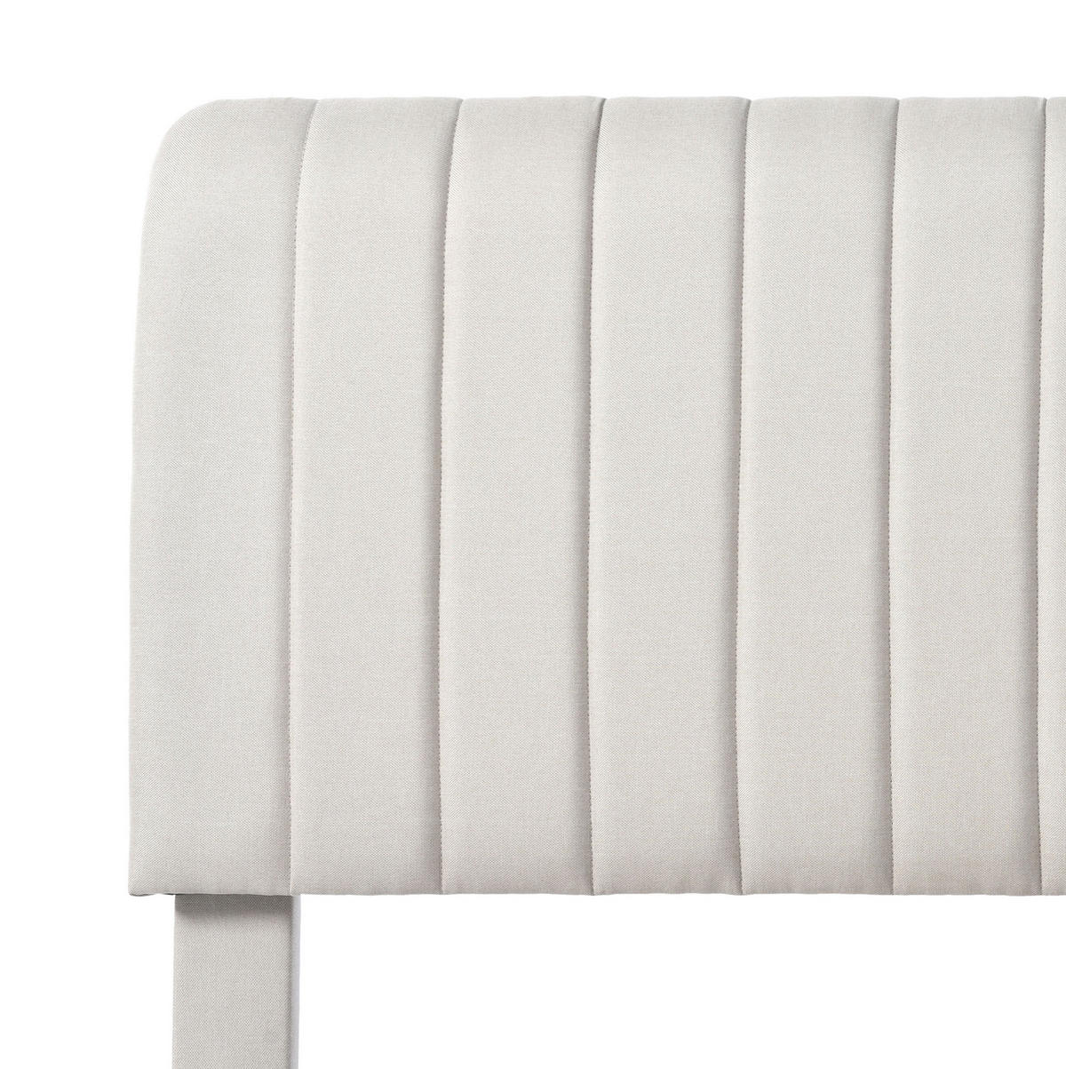 POLSTERBETT 90/200 cm Grau-Beige aus Leinen mit verstellbarem Kopfteil - Grau, Textil (90/200cm) - OKMYHOME