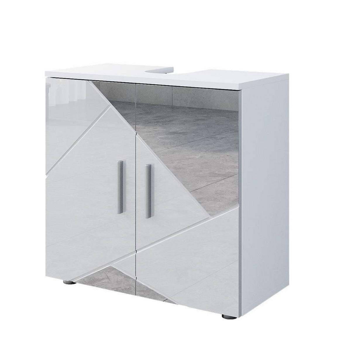 Weiß Hochglanz, Holzwerkstoff (60/59/30cm) - Vicco