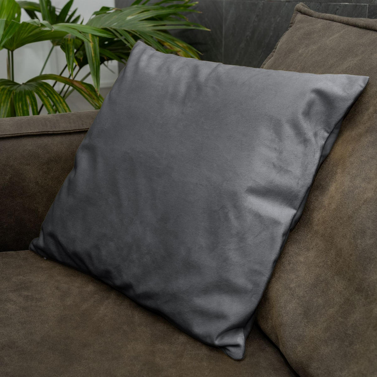 KISSENHÜLLEN-SET (2-tlg.) 40/40 cm (Grau) - Grau, Textil (40/40cm) - Intirilife