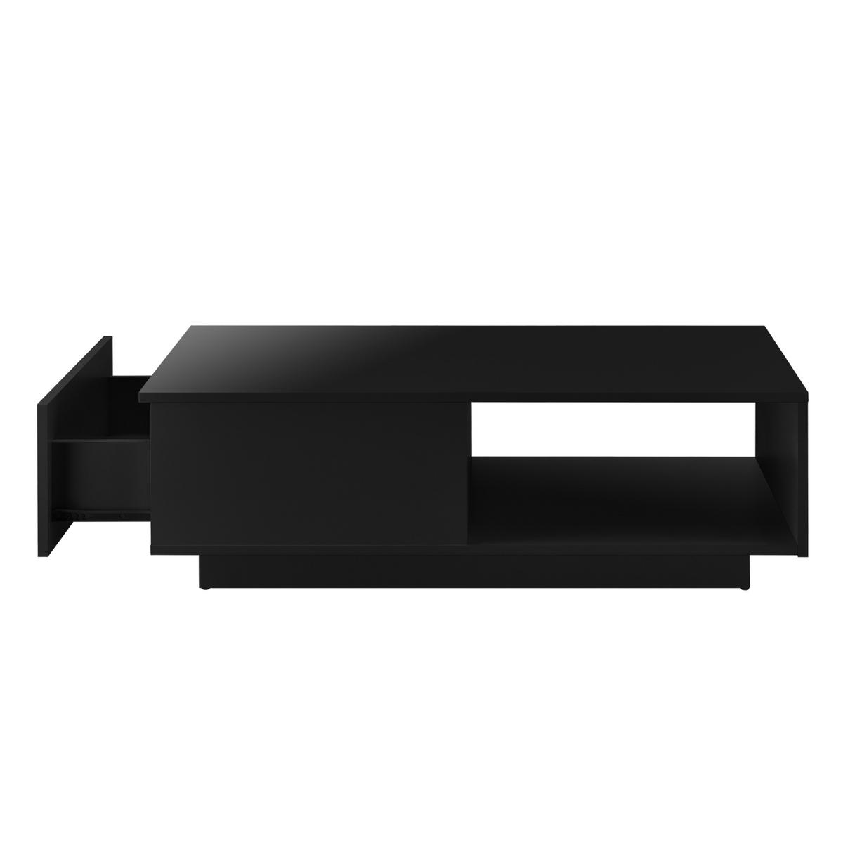 COUCHTISCH Biskra 95/55/31 - Schwarz Hochglanz, Holzwerkstoff (55/95/31cm) - [en.casa]