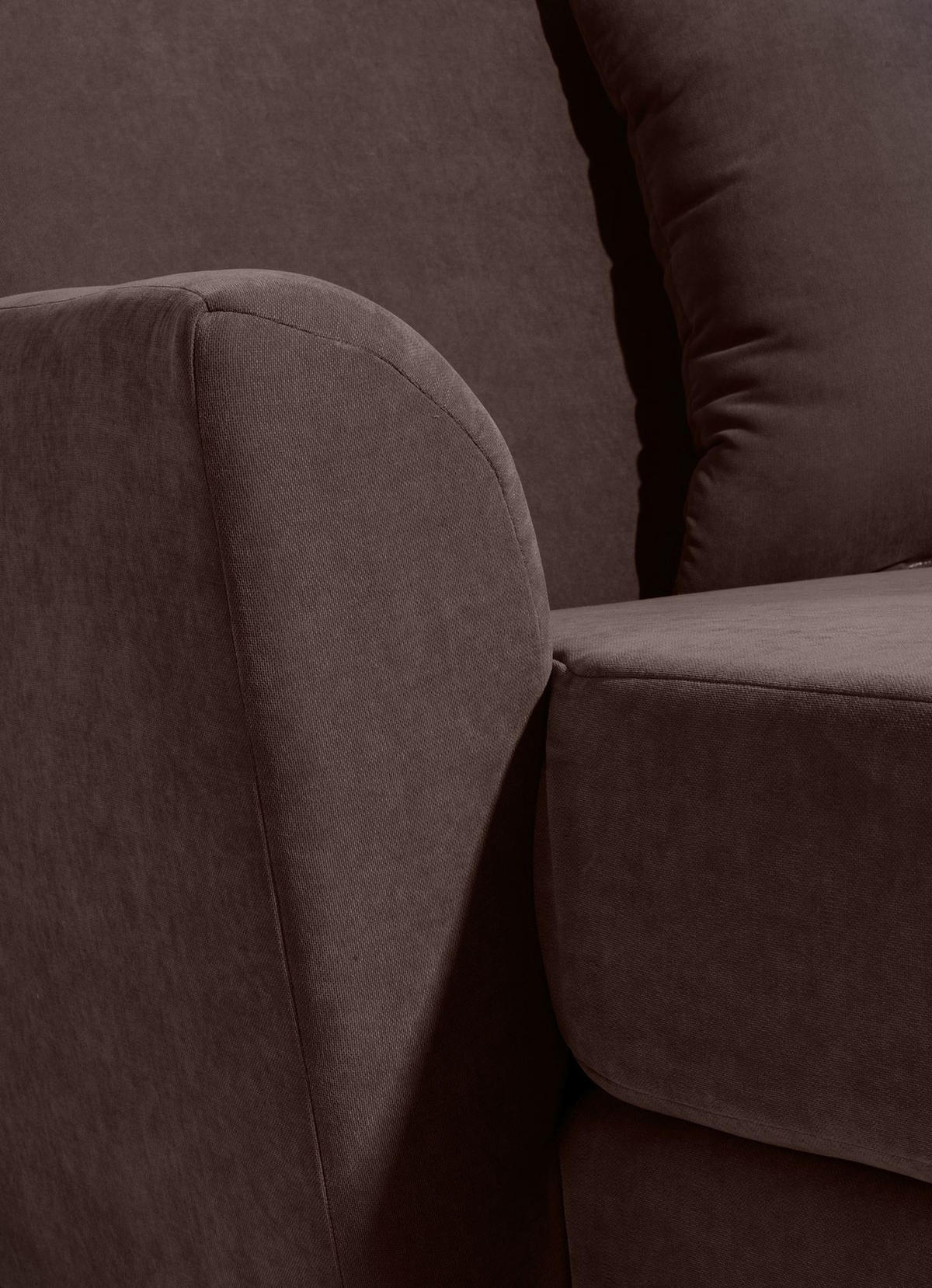 SESSEL XXL Karil Bezug Veloursstoff Buche natur / braun - Braun, Kunststoff (136/107/142cm) - 58aufmkessel