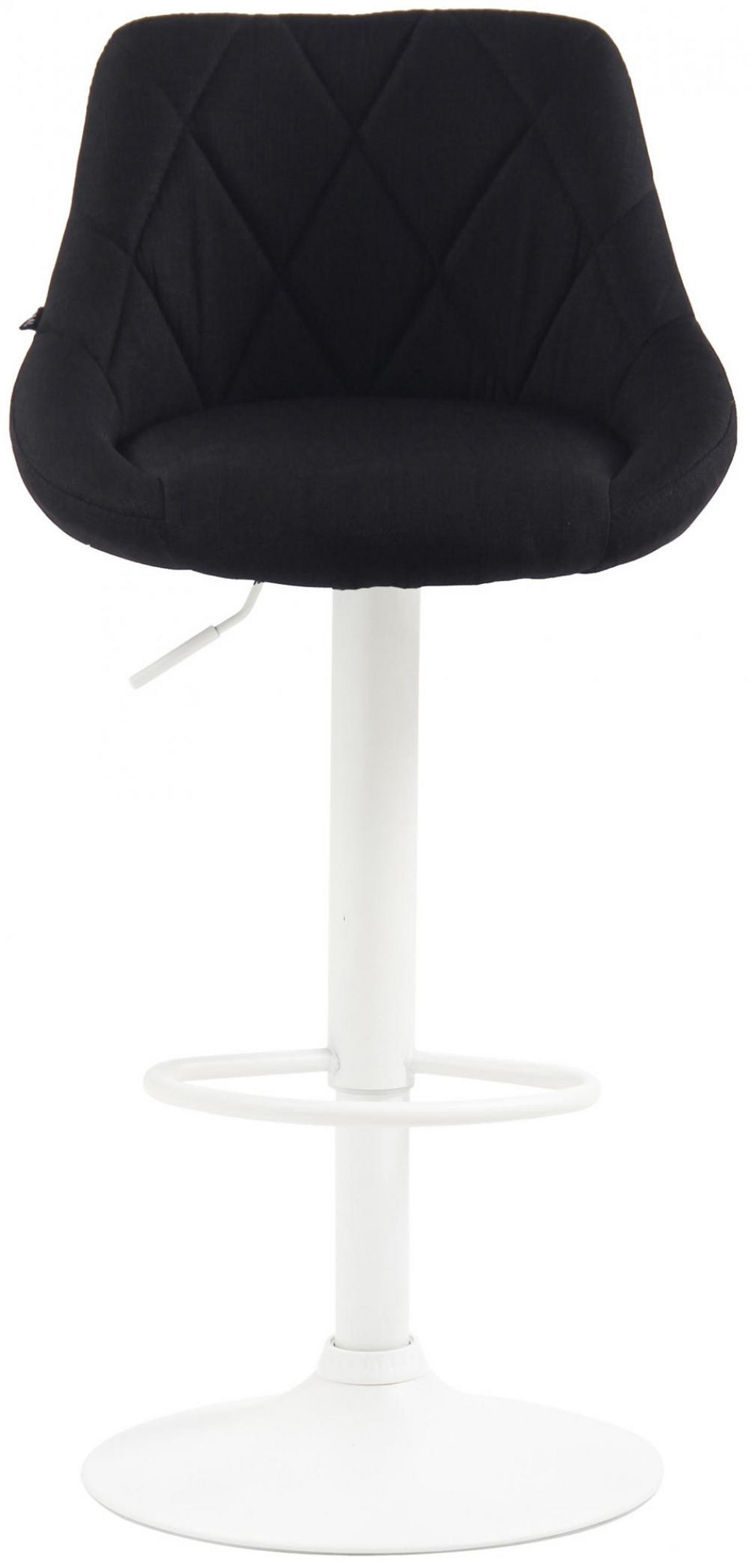 BARHOCKER Stoff schwarz - Schwarz/Weiß, Textil/Metall (46/83/49cm) - CLP