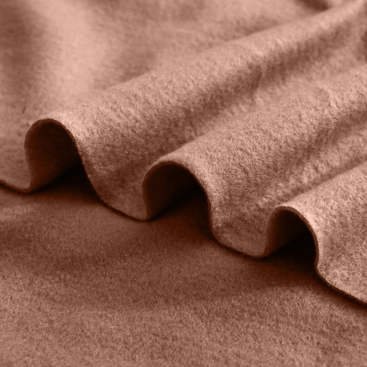 3ER Set Fleecedecken wave 120x160 braun - Braun, Textil (120/160cm) - wometo