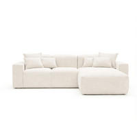 ECKSOFA Leni Creme Rechts - Creme, Holz/Textil (180/265cm) - Graingold