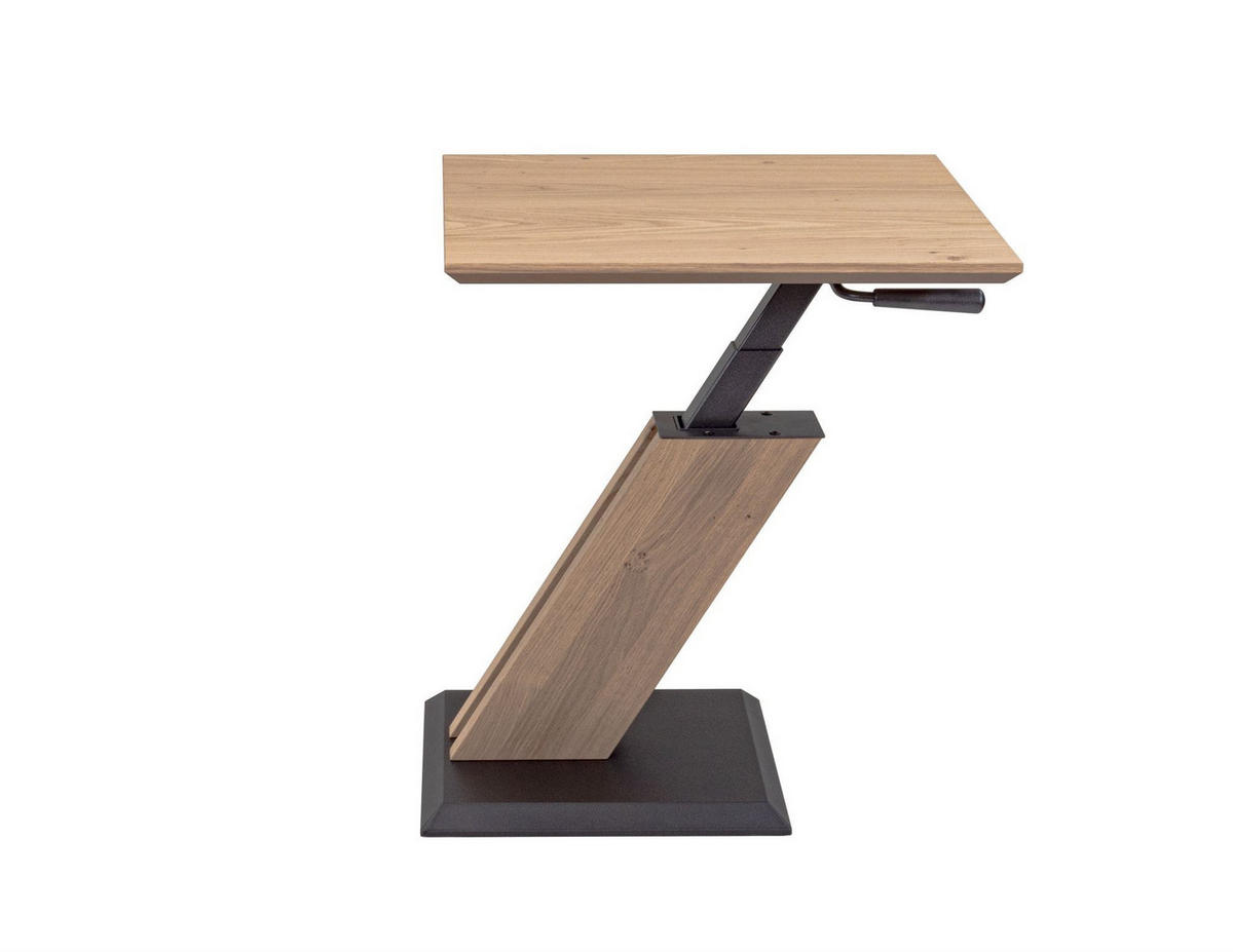 BEISTELLTISCH Celia 50x50x44 höhenverstellbar Wildeiche Bianco - Wildeiche, Holz (50/50/44cm) - 58aufmkessel