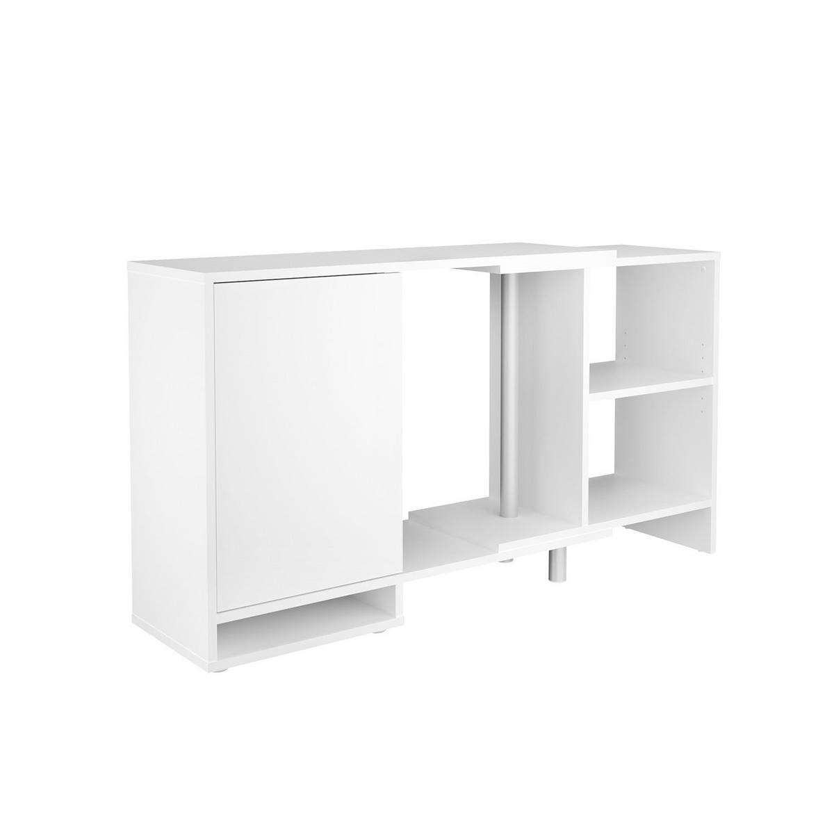 ECKMODULARES Aufbewahrungsmöbel - Flex - Weiß, Holzwerkstoff (33/73.6/133.5cm) - Calicosy