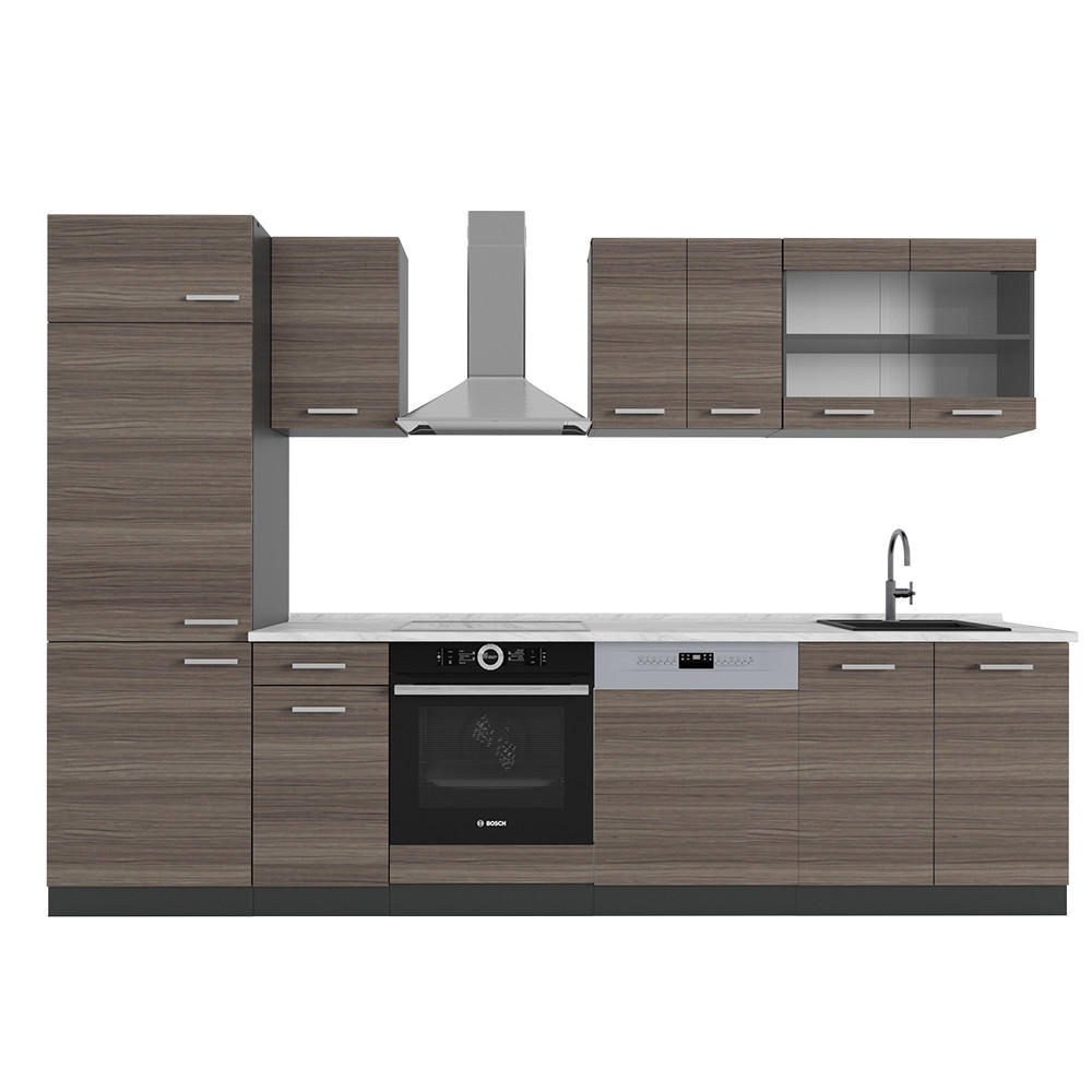 KUCHYŇSKÝ KOUT R-Line Ušlechtilá šedá/antracitová - šedá/antracitová, kompozitní dřevo (300/81.6/60cm) - Vicco