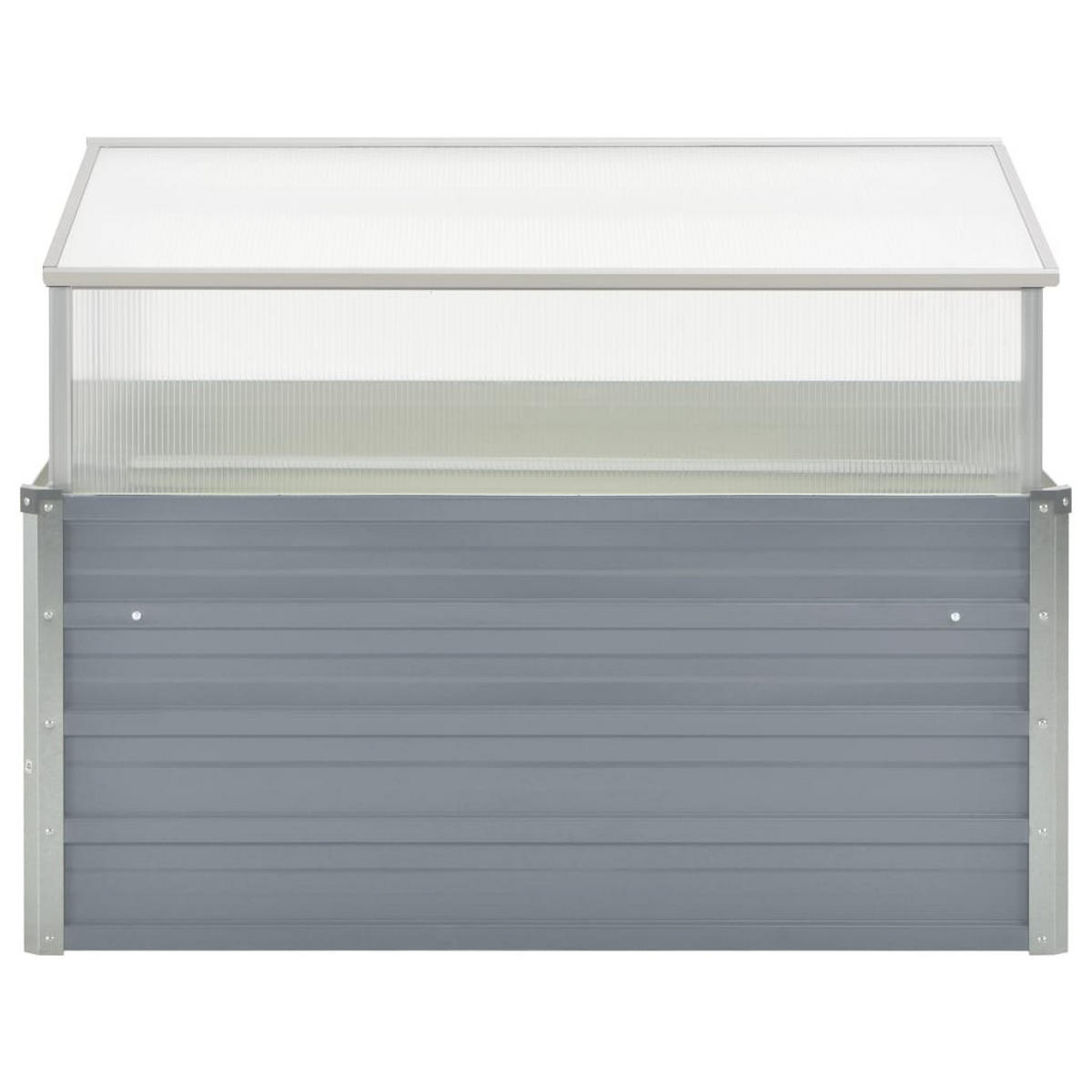 GEWÄCHSHAUS Grau Verzinkter Stahl 100x100x85 cm - Grau, Metall (100/85/100cm)