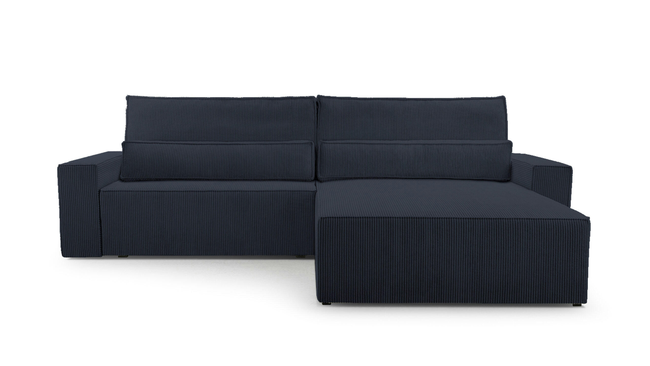 ECKSOFA - Denver L - Schwarz - Schwarz, Holz (290/200cm) - Möblo