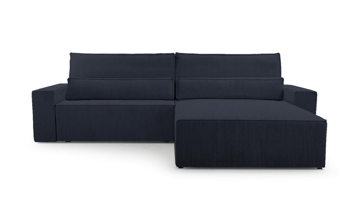 ECKSOFA - Denver L - Schwarz - Schwarz, Holz (290/200cm) - Möblo