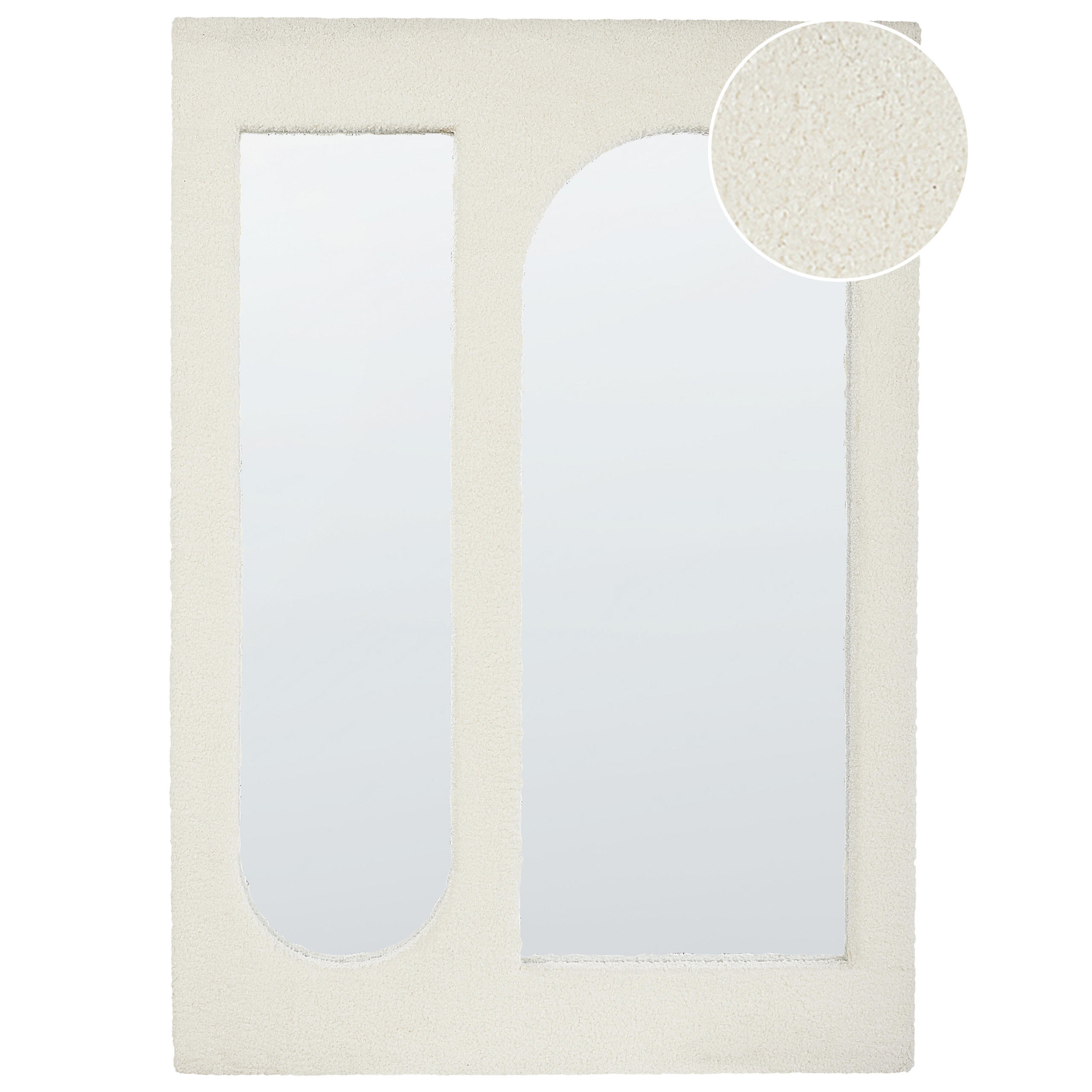 Beliani Wandspiegel Creme 70x100x6 cm