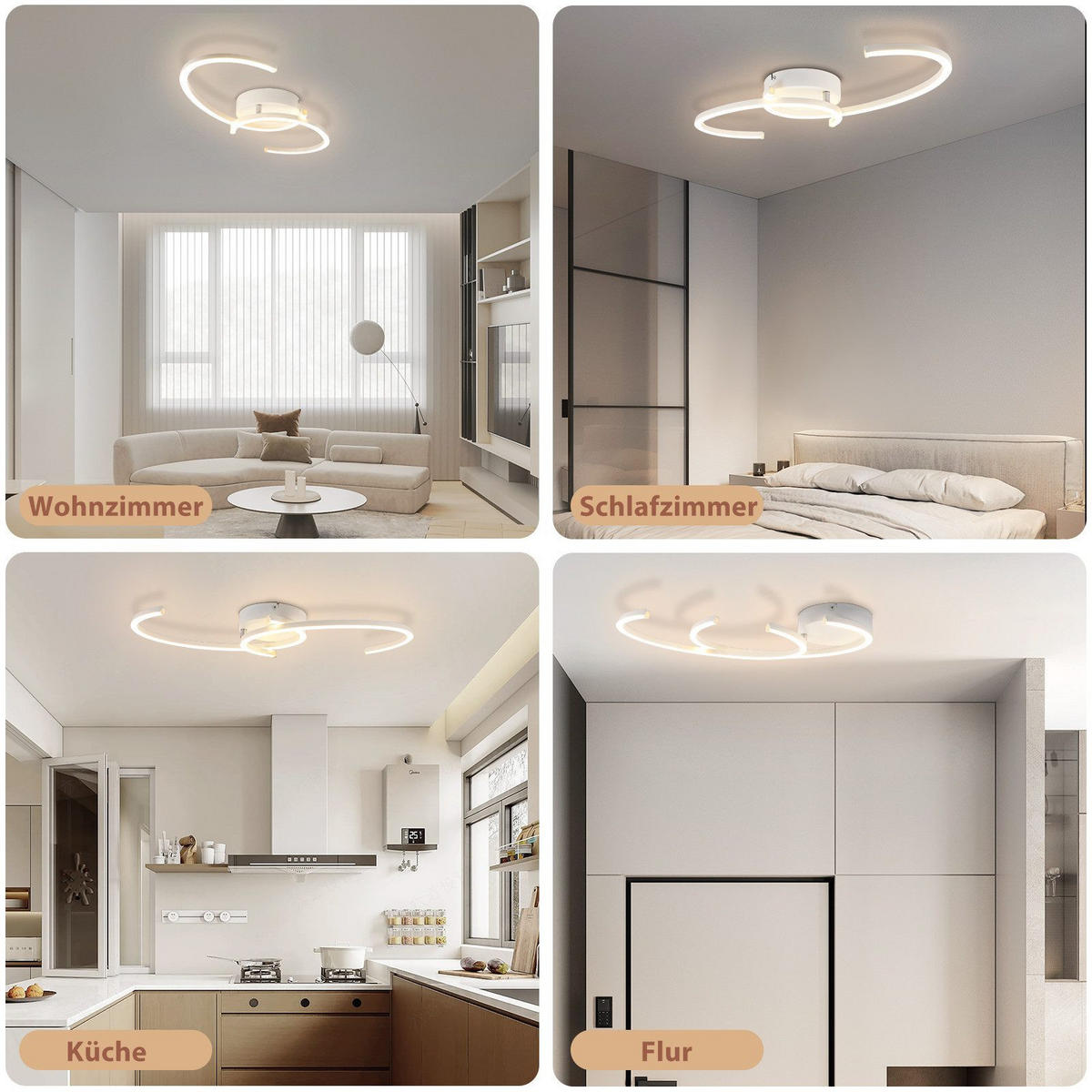 LED-DECKENLEUCHTE Kroeger 23/61.6/7cm - Weiß, Metall (61.6/23/7cm) - Nettlife