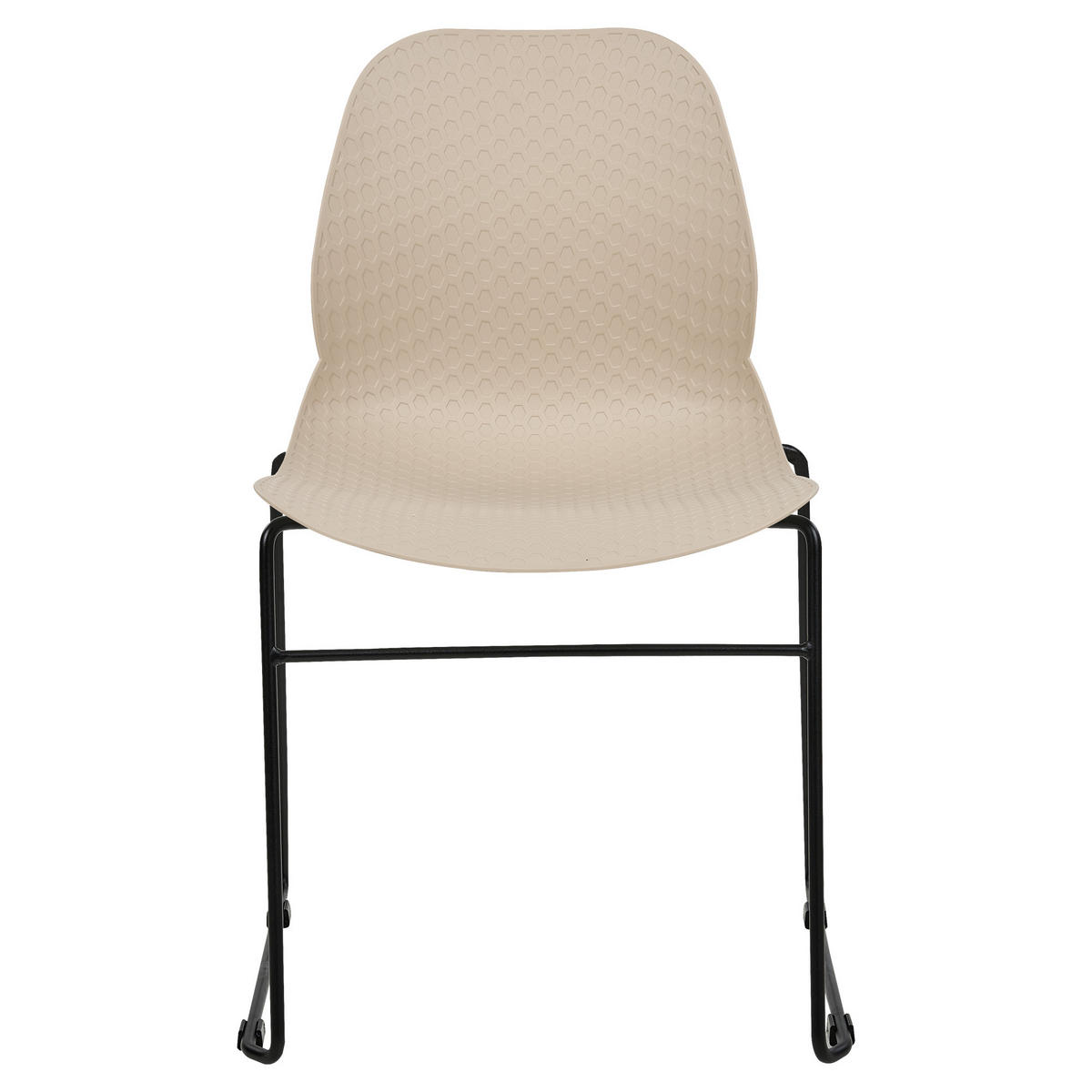 ÉTKEZŐSZÉK 4 darabos Szett Műanyag Bézs Panora - bézs, műanyag/fém (44/80/50cm) - Beliani