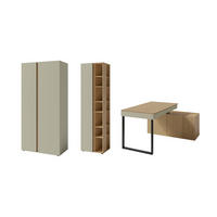 JUGENDZIMMER-SET LIBU AA 3-teilig in Eukalyptus / Baltic Düne Eiche - Alteiche/Eukalyptusholzfarben, Holzwerkstoff (373/195/63cm) - Deine Möbel 24