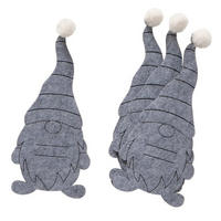 FILZTASCHEN Gnomy 4er-Set - Dunkelgrau, Textil (12.5/27/12.5cm) - Boltze Home