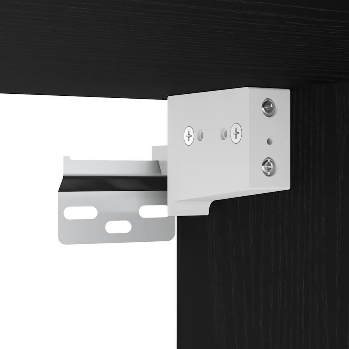 BAD-WANDSCHRANK Schwarz 80/25/30 Cm Holzwerkstoff - Schwarz, Holzwerkstoff (25/30/80cm) - vidaXL