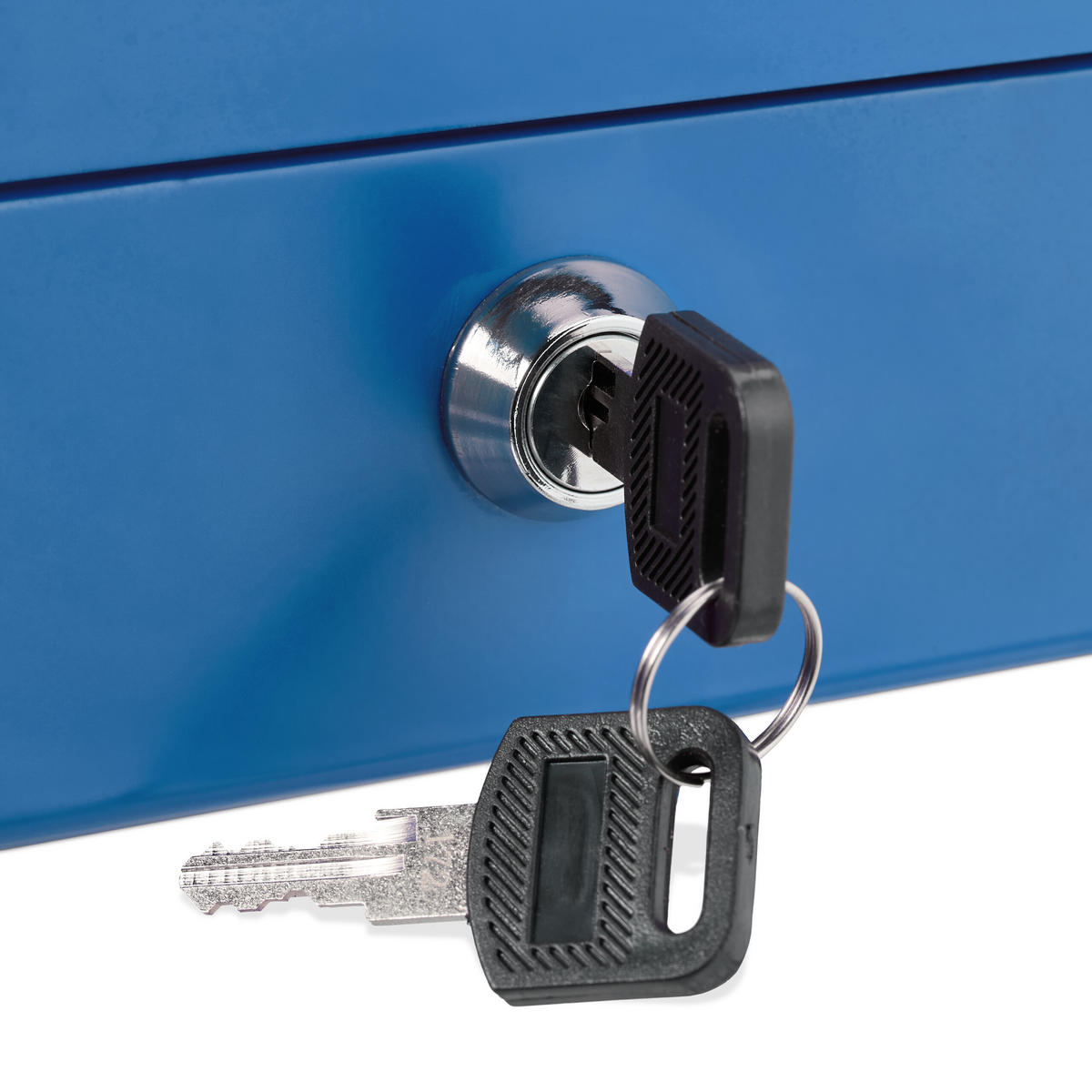 POKLADNA - modrá, kov/plast (20/8.5/17cm) - Relaxdays