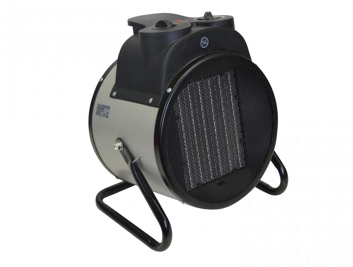 STAND-THERMOVENTILATOR Schwarz mit Leistungskontrolle 5000 W - Schwarz, Kunststoff (28/34/23cm) - Purline